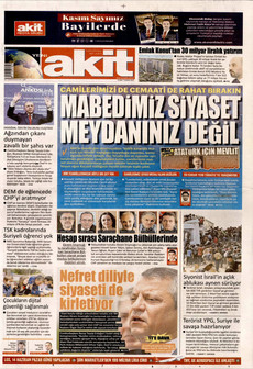 YENİ AKİT 7 Kasım 2025 gazete manşeti