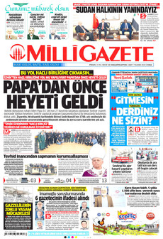 MİLLİ GAZETE 7 Kasım 2025 gazete manşeti