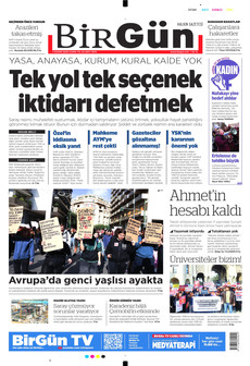 BİRGÜN 7 Kasım 2025 gazete manşeti