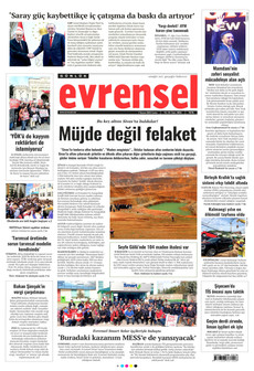 EVRENSEL 7 Kasım 2025 gazete manşeti