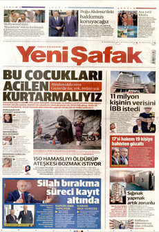 YENİ ŞAFAK 8 Kasım 2025 gazete manşeti