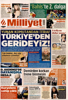 MİLLİYET 8 Kasım 2025 gazete manşeti