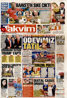 TAKVİM 8 Kasım 2025 gazete manşeti