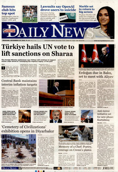 HÜRRİYET DAİLY NEWS 8 Kasım 2025 gazete manşeti