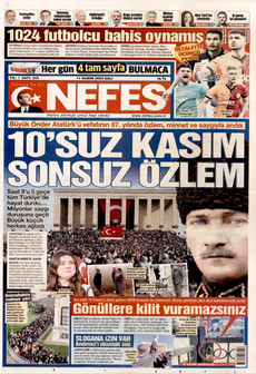 NEFES 11 Kasım 2025 gazete manşeti
