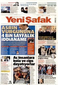 YENİ ŞAFAK 11 Kasım 2025 gazete manşeti
