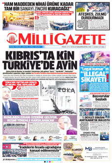 MİLLİ GAZETE 11 Kasım 2025 gazete manşeti