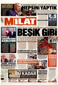 MİLAT 11 Kasım 2025 gazete manşeti