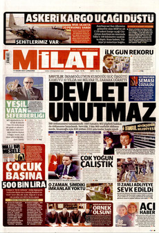 MİLAT 12 Kasım 2025 gazete manşeti