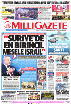MİLLİ GAZETE 17 Kasım 2025 gazete manşeti