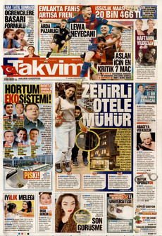 TAKVİM 17 Kasım 2025 gazete manşeti