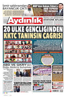 AYDINLIK GAZETESİ 19 Kasım 2025 gazete manşeti