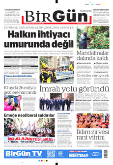 BİRGÜN 21 Kasım 2025 gazete manşeti