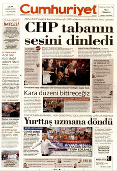 CUMHURİYET 22 Kasım 2025 gazete manşeti
