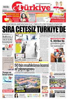 TÜRKİYE GAZETESİ 22 Kasım 2025 gazete manşeti