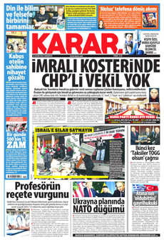 KARAR 22 Kasım 2025 gazete manşeti