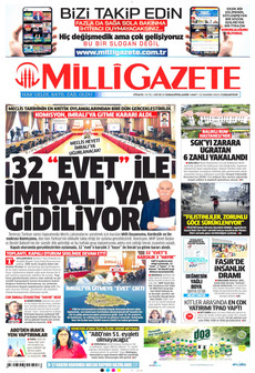 MİLLİ GAZETE 22 Kasım 2025 gazete manşeti