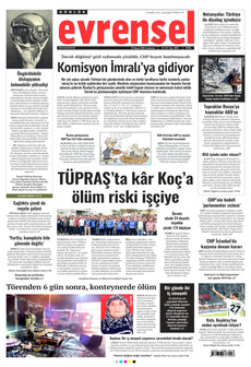 EVRENSEL 22 Kasım 2025 gazete manşeti