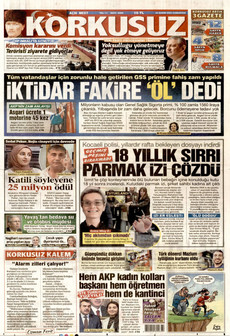 KORKUSUZ 22 Kasım 2025 gazete manşeti