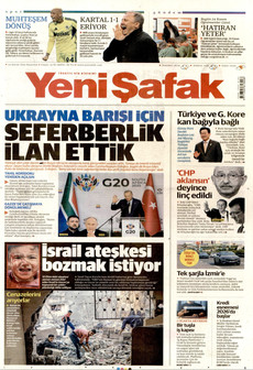 YENİ ŞAFAK 24 Kasım 2025 gazete manşeti