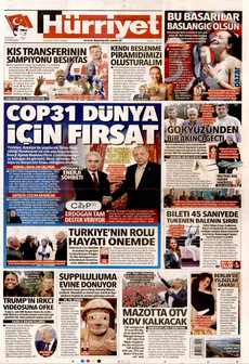 HÜRRİYET 8 Şubat 2026 gazete manşeti