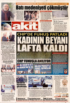 YENİ AKİT 8 Şubat 2026 gazete manşeti