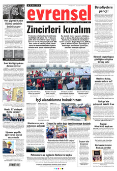 EVRENSEL 8 Şubat 2026 gazete manşeti