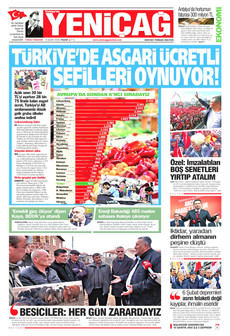 YENİÇAĞ 8 Şubat 2026 gazete manşeti