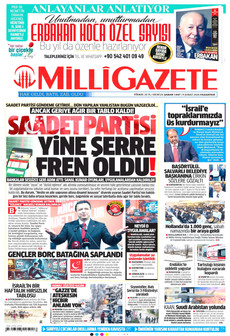 MİLLİ GAZETE 9 Şubat 2026 gazete manşeti
