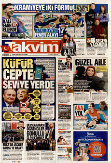 TAKVİM 10 Şubat 2026 gazete manşeti