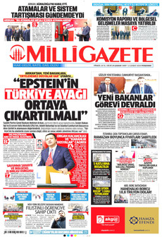 MİLLİ GAZETE 12 Şubat 2026 gazete manşeti