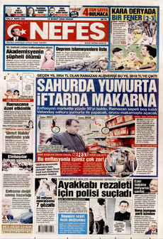 NEFES 15 Şubat 2026 gazete manşeti