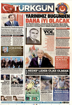 TÜRKGÜN 15 Şubat 2026 gazete manşeti