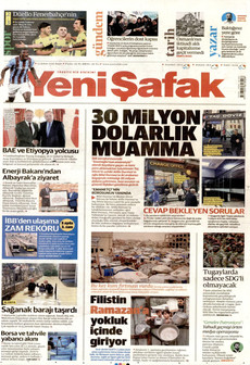 YENİ ŞAFAK 15 Şubat 2026 gazete manşeti