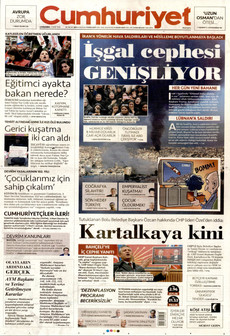 CUMHURİYET 4 Mart 2026 gazete manşeti