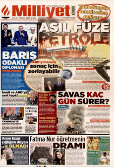 MİLLİYET 4 Mart 2026 gazete manşeti
