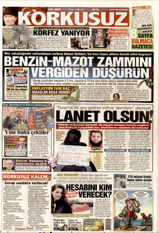 KORKUSUZ 4 Mart 2026 gazete manşeti