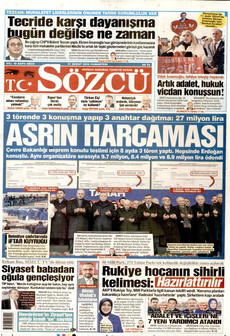 SÖZCÜ 21 Şubat 2026 gazete manşeti