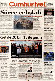 CUMHURİYET 21 Şubat 2026 gazete manşeti
