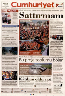 CUMHURİYET 22 Şubat 2026 gazete manşeti