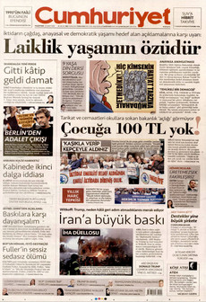 CUMHURİYET 23 Şubat 2026 gazete manşeti