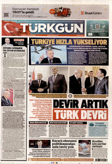 TÜRKGÜN 25 Şubat 2026 gazete manşeti