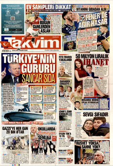 TAKVİM 25 Şubat 2026 gazete manşeti
