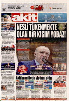 YENİ AKİT 26 Şubat 2026 gazete manşeti