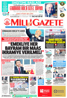 MİLLİ GAZETE 26 Şubat 2026 gazete manşeti