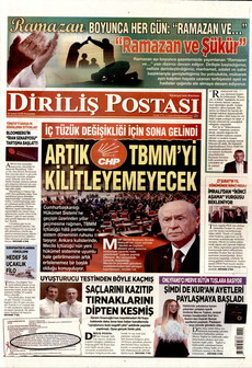 DİRİLİŞ POSTASI 26 Şubat 2026 gazete manşeti