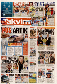 TAKVİM 28 Şubat 2026 gazete manşeti