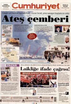 CUMHURİYET 1 Mart 2026 gazete manşeti