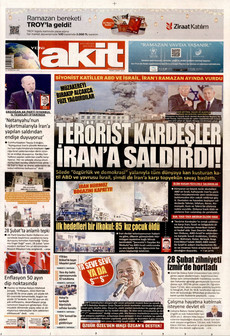 YENİ AKİT 1 Mart 2026 gazete manşeti