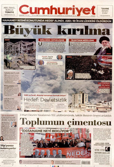 CUMHURİYET 2 Mart 2026 gazete manşeti